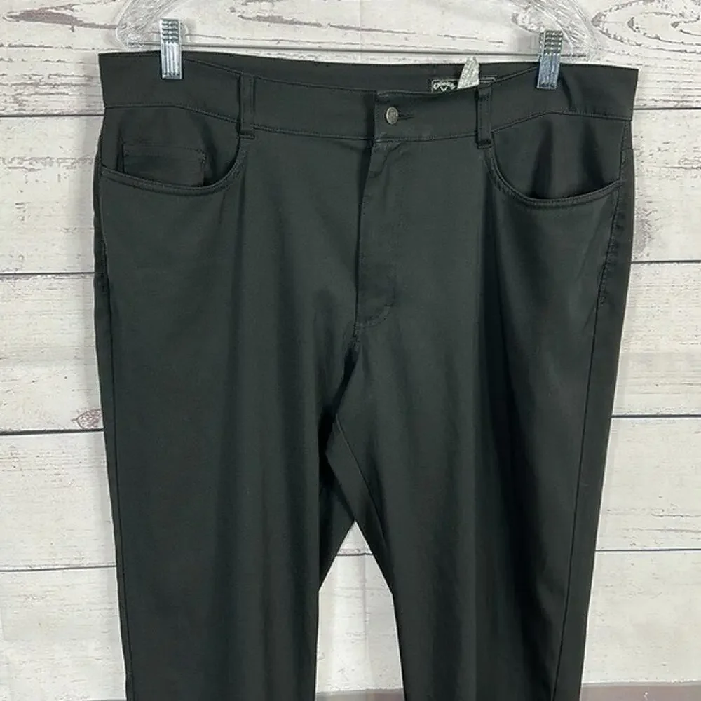 Callaway Pants Mens 36 Black Pockets Light Weight Golf Stretch‎ Office